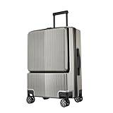Resväska Aluminiumram vagn Bagage affärsreseväska på hjul resväska med bärbar datorväska (Color : Zipper2, Size : 24inch)