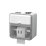 IJNHYTG Toalettpappershållare Tissue Box Heavy Duty Tissue Dispenser Large Capacity Washroom Toilet Paper Holder (Color : White)
