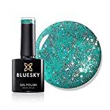Bluesky glitter gel nagellack, grönblå/grön, 10 ml