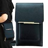 Moonyan Reseplånbok stöldskydd, reseaxelväskor för kvinnor – liten plånbok av PU-läder, plånbok med myntfack med dragkedja för andra RFID-kort, svart, 1