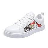 Män retro alla vardagsskor små vita skor trendiga skor skridsko herr casual slip-on skor storlek 13, Röd, 39 EU