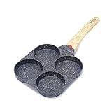 Hdbcbdj Pannor Egg Frying Pan Non-Stick 4-Cup Pancake Pan Kitchen Cooking Super Easy Egg Ham Pans Breakfast Cookwer for Gas&
