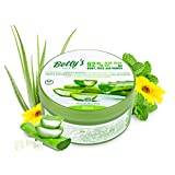 Betty's Nature Aloe Vera Cream - Vegan - närande kroppsgel med 92 % aloe vera-innehåll - naturlig ekologisk aloe vera-gel - för daglig vård av kropp, ansikte, händer och hår