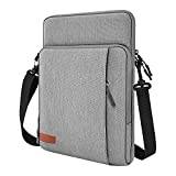 MoKo 12.9 Inch Tablet Sleeve Bag Carrying Case with Pockets Fits iPad Pro 12.9 2021/2020/2018/Pro 12.9 2017/2015,Surface Laptop Go 12.4",Galaxy Tab S8+ 12.4", Light Gray