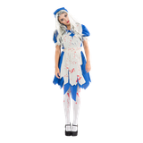 Womens Dark Alice In Wonderland Halloween Costume - Small