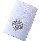 OUIPOPPO badhandduk Bath Towel Very Thick High Quality Cotton Quick Dry Water Absorbent Cotton 5 Star Hotel Bath Towel (Color : White)