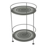 Fermob - Guinguette Side Table With Perforated Double Top Rosemary 48 - Småbord & Sidobord utomhus