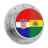 Kroatien boliviansk flagga kök timer återanvändbar matlagning timer kokt ägg timer väckarklocka roliga gåvor
