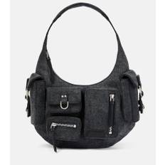 Blumarine Small denim shoulder bag - grey - One size fits all