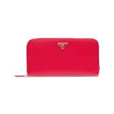Prada - stor plånbok i saffianoläder - dam - läder - one size - Röd