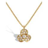 LEO PIZZO - Candy Flora halsband med hänge - dam - diamant/18K gult guld - 42 - Guldfärgad