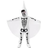 LUANLE Halloweendräkter för barn för framträdande skelett-ben spökfestkläder (vit, L)