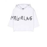 MM6 Maison Margiela Kids - osydd hoodie med logotyp - barn - bomull - 12 år - Vit