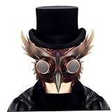 BESTYASH 1 St djurmasker maskeradmask för kvinnor pu läder mask steampunk halloween gala goth kläder klänningar steampunk mask fågelnäbbmask årgång rekvisita näsa smink Fröken