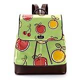 Personlig vardaglig dagväska för tonåringar resor affärer college röd äpple körsbär gul citron mango grön, flerfärgad, 27x12.3x32cm, Ryggsäckar