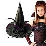 Svart krokig häxhatt | Wizard Witch Hillbilly Hat Kostym - Trollkarlsdräkt tillbehör för vuxna vampyrer för karnevaler, cosplay, temafester Fokcalgary