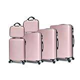 CELIMS Lätta resväskor, godkända av 100+ flygbolag, för självsäker resa, Lot de 4 + 2 (V12+V14+18P+Cabine+Moyenne+Grande)