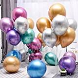 25 Metallic Ballonger mäter 31 cm Eco Green 100% biologiskt nedbrytbara för Baby Shower Födelsedag Party och bröllop dekorationer Bachelor (Rosa)