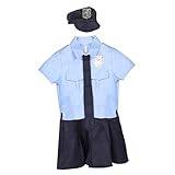 PACKOVE 2 Uppsättningar Flicka Polis Kostym Polisdräkt För Flickor Polisens Kostym Polisens Dräkt Flickor Klär Ut Kostymer För Lek Klänningar Cosplay Polyester (polyester) Xs Barn
