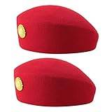 SOIMISS 2 St röd keps cosplay kostym Halloween kostym kostymtillbehör för flygvärdinna dam hatt hattar har flygvärdinna hatt luftvärdinna mössa Basker prestationshatt Fröken