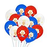 Platinum jubileums-ballonger – 12/20/50 stycken Storbritannien platina-jubileums-dekorationer, dekorativa ballonger för 70-åringar, tryckt latexballongset, 3 färger med röd blå vit