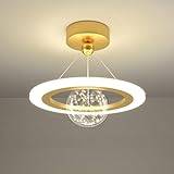 Small Hallway Ceiling Light LED Ring Chandelier String Filament Glass Hanging Dimmable Lighting Fixture Black Gold Mid Century Modern Round Ceiling Light for Girls Bedroom Kitchen Bathroom Made in