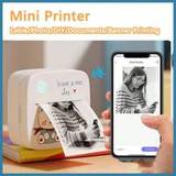 Mini Pocket Printer Portable Thermal Printer Inkless Pocket Printer Small Photo Printer For Study Notes, Memo, Receipt
