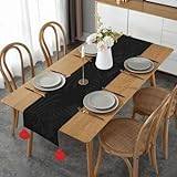 Zebra Imitation linne bordslöpare – elegant juldekoration bordsduk för matbord dekor