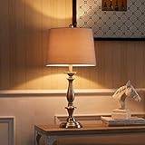 CCAFRET Bordslampa Oxford Lyx Ljus lampa Night Light, tyg Lampshade, Stor Bordslampa Office Desk, Traditionell/Classic Bordslampa och skugga, Säng & Bordslampor Living Room, eller Office (färg: Linj