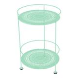 Fermob - Guinguette Side Table With Perforated Double Top Opaline Green 83 - Småbord & Sidobord utomhus