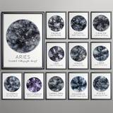 1pc Large Size Modern Art Design Marble Pattern 12 Constellations Poster, Without Outer Frame, Room Decor Gift Living Room Bedroom Decoration Painting 15.7x12.6inch (40x30cm)