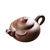 Teuppsättningar Yixing High Capacity Purple Clay Tea Pot Kung Fu Te Set Red Mud Handgjord Bull Spirit Heavenly Pot 600ml Tekanna För Resete (Color : B)