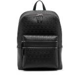 Ferragamo - ryggsäck med präglad logotyp - herr - kalvskinn/Tyg - one size - Svart