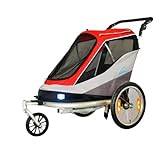 Lättviktsvagn för husdjur Kan kopplas till cykelvagn for husdjur, stor rymdhund- och kattvagn, gå ut for att leka vagn för hundar/katt på resan (Color : Red)