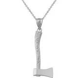 Axe Necklace in 9ct White Gold