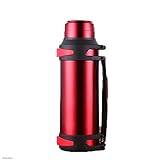 ASADFDAA termosflaska 1200-4000ML Thermos Bottle Vacuum Flasks Stainless Steel Insulated Water Thermal Cup with Strap 48 Hours Insalation Thermal Mug (Size : 1200ML, Color : 1 PCS Red)