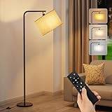 Golvlampa med fjärrkontroll, LED-golvlampa för vardagsrummet, dimbart ljus med 11 olika färgtemperaturer, Vintage golvlampa för kontoret, sovrummet, sovrummet