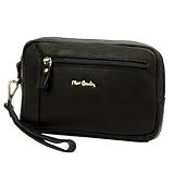 Pierre Cardin elegant bältesväska för män – läderväska män, liten väska för män 23 cm x 15 cm x 6 cm, svart, Min