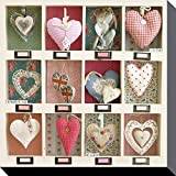 Howard Shooter Hearts Collection 40 x 40 cm kanvastryck, polyester flera färger, 40 x 40 cm