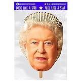 Drottning Elizabeth II Mask kunglig familj ansiktsmasker Queen of England på en pinne
