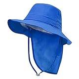 Läckbyxor flicka barn hatt flicka vår utomhus skugga enfärgad solskydd hatt vinterset pojke, blå, One size