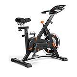 AQQWWER Motionscykel Ultra Quiet Smart Spinning Bike Home Indoor Bluetooth Connection Fitness Bike Lazy Slimming Sports Bike (Color : Schwarz)