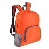Ryggsäck med vagn ärm lätt vattentät vikbar ryggsäck kvinnor ryggsäck för arbete, Orange, En storlek
