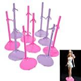 Inovey 5 st dockstativ stöd rekvisita leksak displayhållare för Barbie-dockor – lila