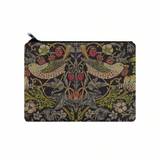 SHEIN William Morris Strawberry Thief Art Nouveau Painting Carry-All Pouch Cosmetic Bag Linen Zipper Hand Bag Storage Bag