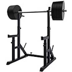 Dumbbell Bench Fitness Equipment Adjustable Height Squat Rack Barbell Free Bench Press Portable Rack, for Standard and [Just a Barbell Rack], Made of Heavy-Duty Steel Tube Frame Maximum