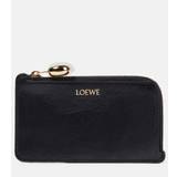 Loewe Logo leather card holder - black - One size fits all