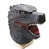 Hworks Monster Godzillas mask cosplay läskig halloween mask huvudbonad maskerad för fest djävul cosplay kostym rekvisita latex