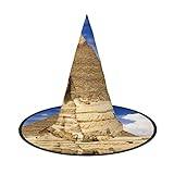 WURTON Halloween häxhatt halloween pyramider i Egypten tryckta hattar tillbehör för halloween festdekoration