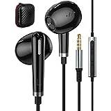 Hörlurar med sladd för Samsung Galaxy A15 A14 A23 A52S S10+, 3,5 mm hörlurar, trådbundna hörlurar, in-ear sporthörlurar med mikrofon volymkontroll för Redmi Note 13 12 Pro+ 11 11S 10S 10S
